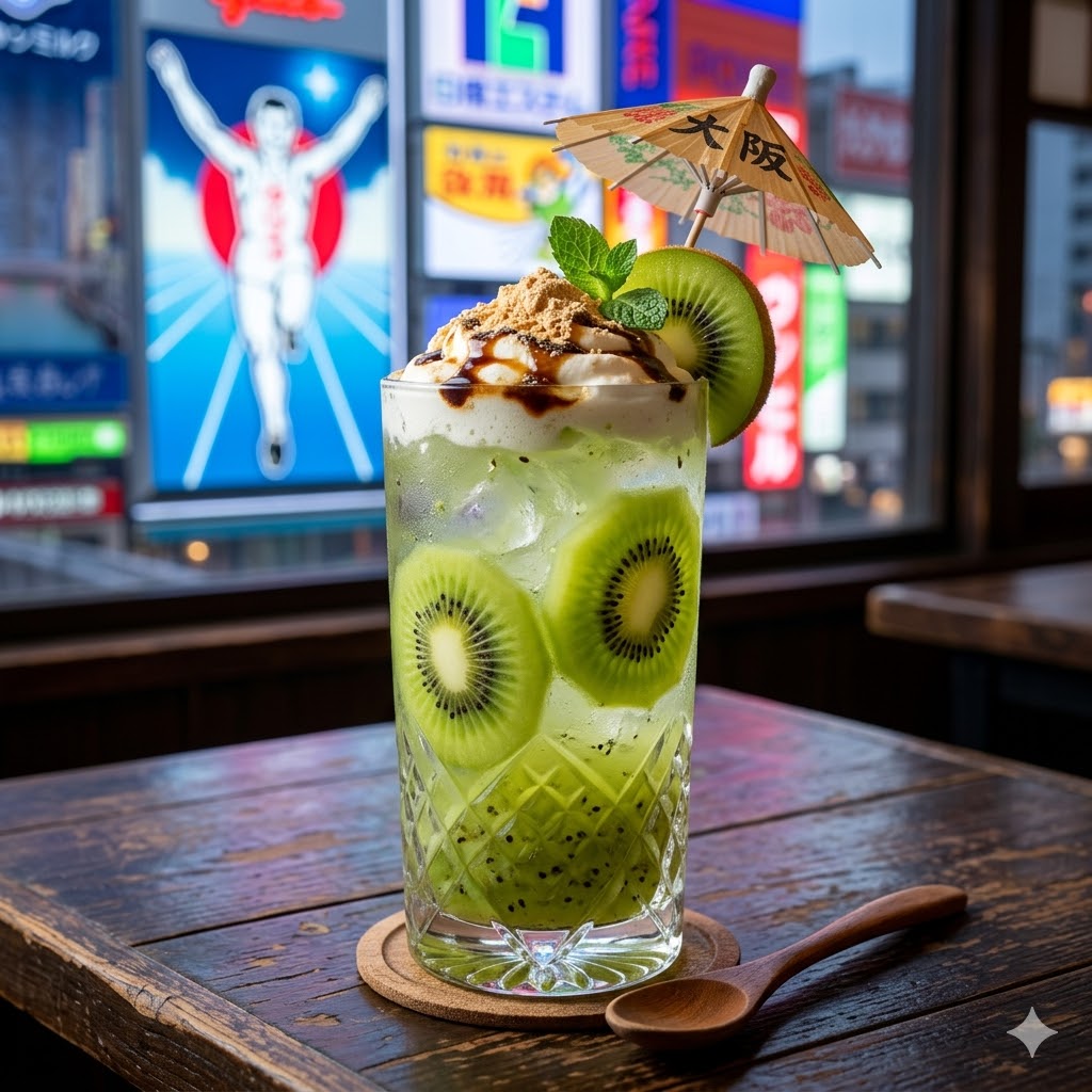 Osakan Kiwi dengan rasa kiwi segar dan soda yakult